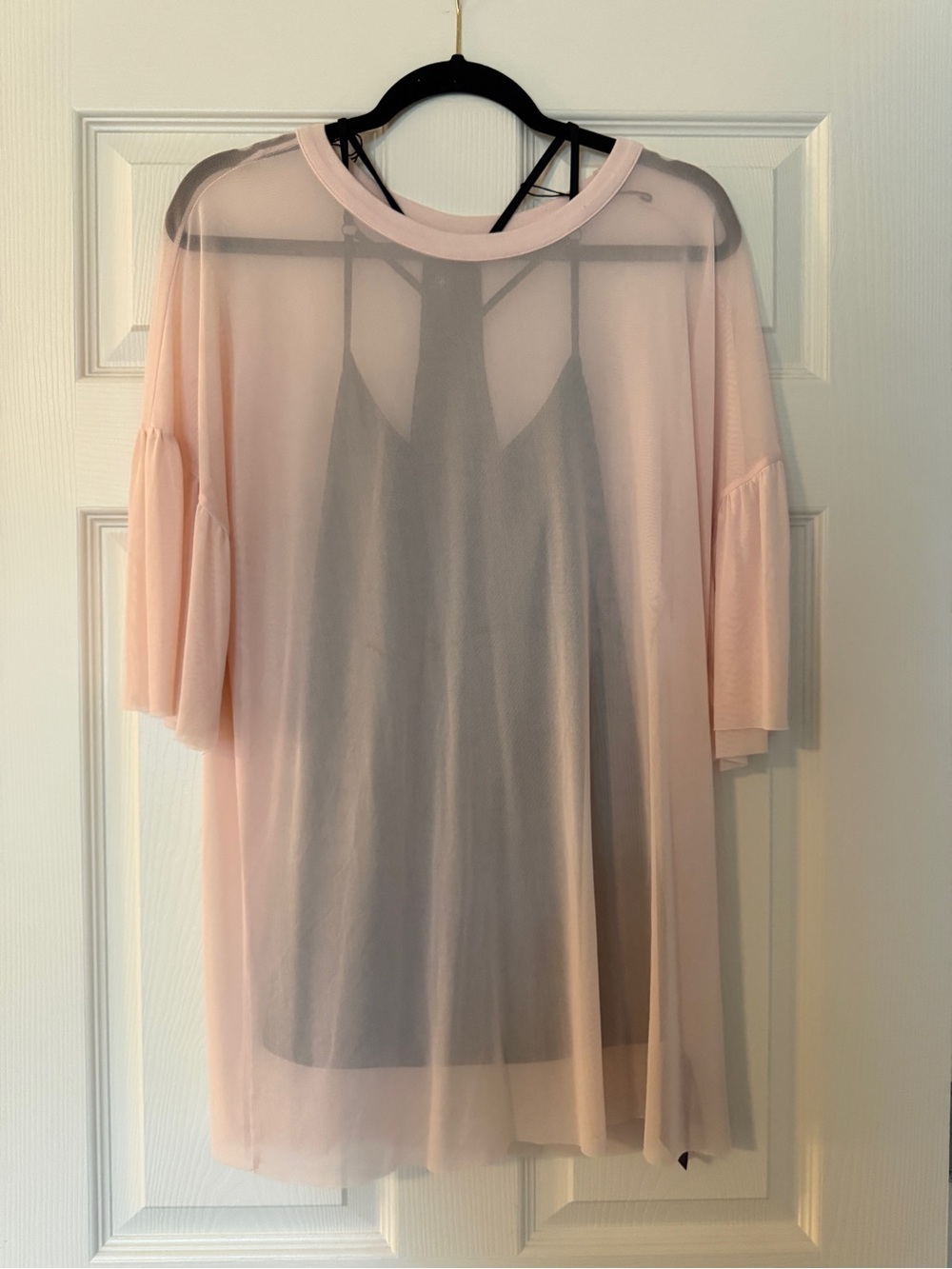 Volcom Blush Pink Sheer Tunic Top